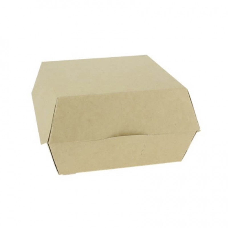 Caja Para Hamburguesa Grande De Carton Kraft X X Cm