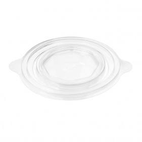 Plastic Hinged Salad Bowl PET Round Shape 250ml (300 Units)