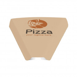 Cuñas para pizza porción Kraft (22,2x19x2,4cm) Personalizada 