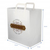 Bolsa Papel Blanca Asa Plana (32+17x34cm) Personalizada