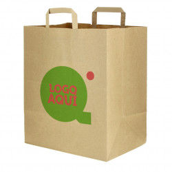 Bolsa Papel Kraft extra grande (32+23.5x38cm) Personalizada