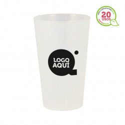 Vaso Frozen PP reutilizable ECO 330ml (7,3Ø x 11,8cm) Personalizado 1 Tinta