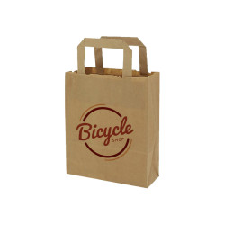 Bolsa Papel Mini Kraft (18+9x22cm) Personalizada